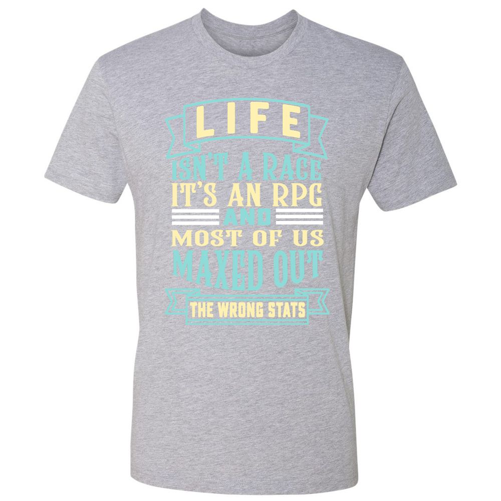 Life Is A RPG Premium Unisex T-Shirt - Heather Grey - 9