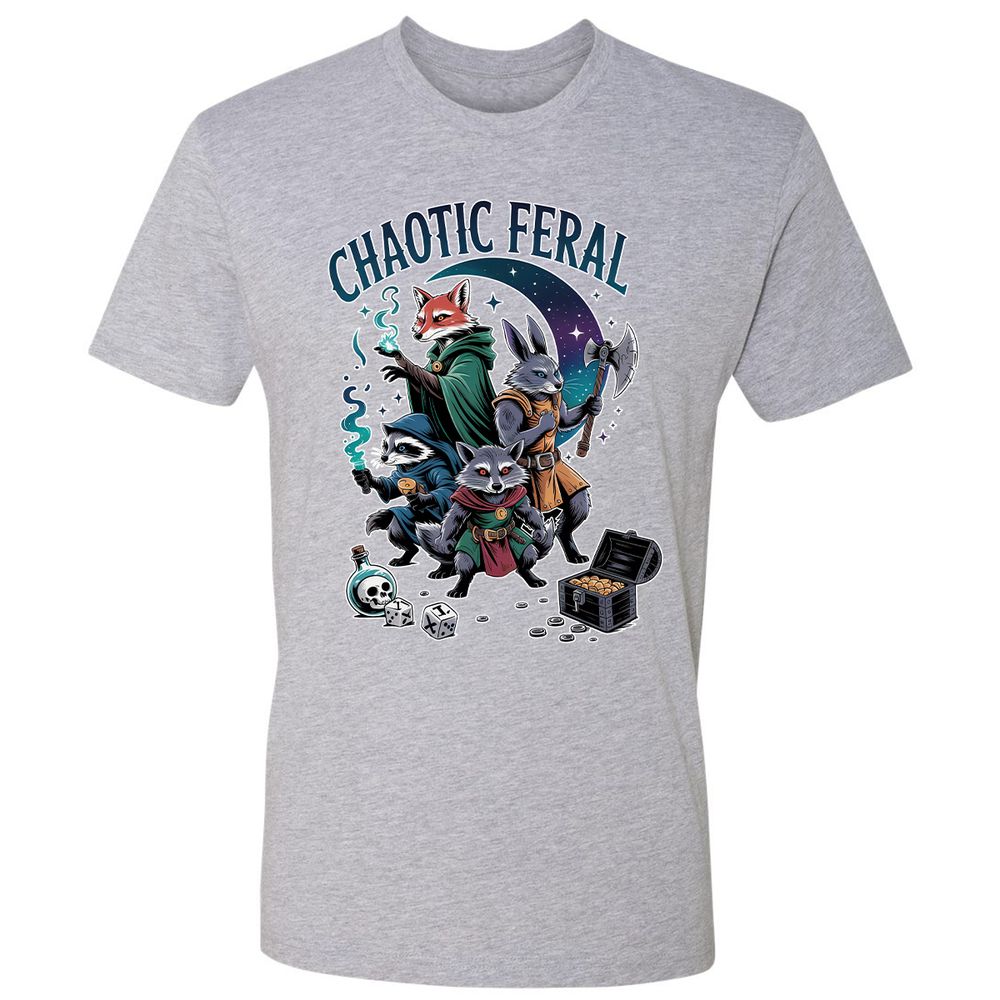 Chaotic Feral Premium Unisex T-Shirt - Heather Grey - 9