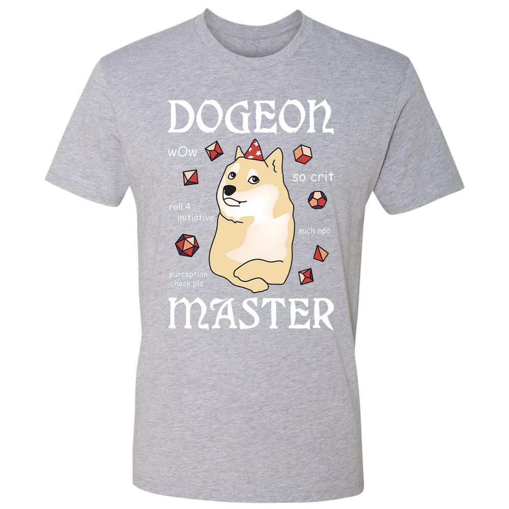 Dogeon Master Premium Unisex T-Shirt - Heather Grey - 9