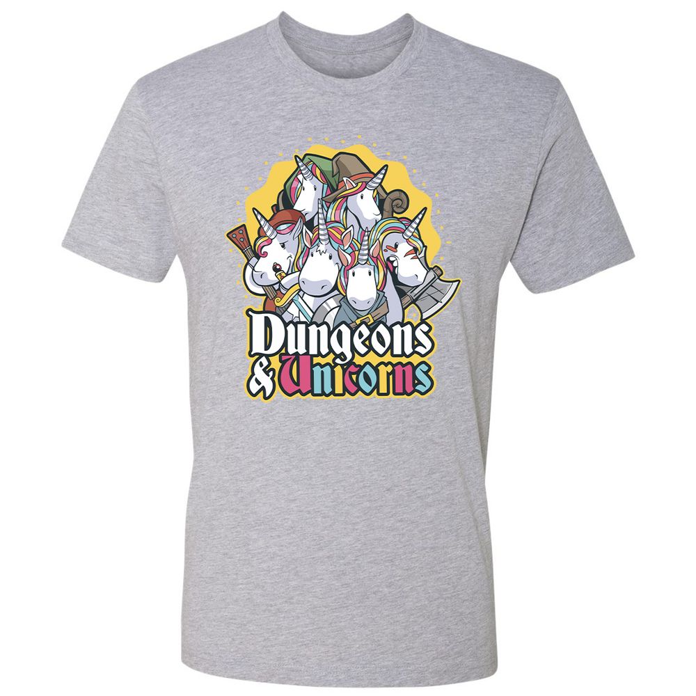 Dungeons And Unicorns Premium Unisex T-Shirt - Heather Grey - 9