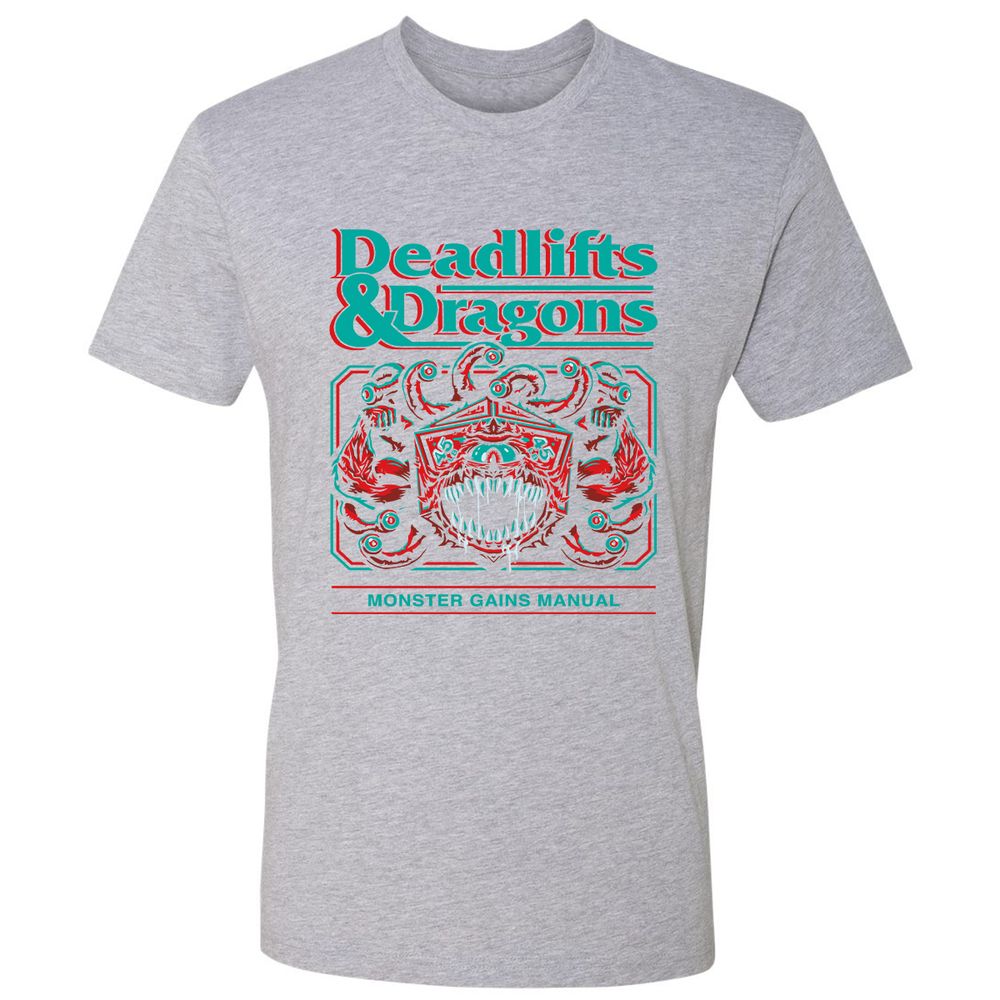 Deadlifts & Dragons Beholder - Heather Grey - 9