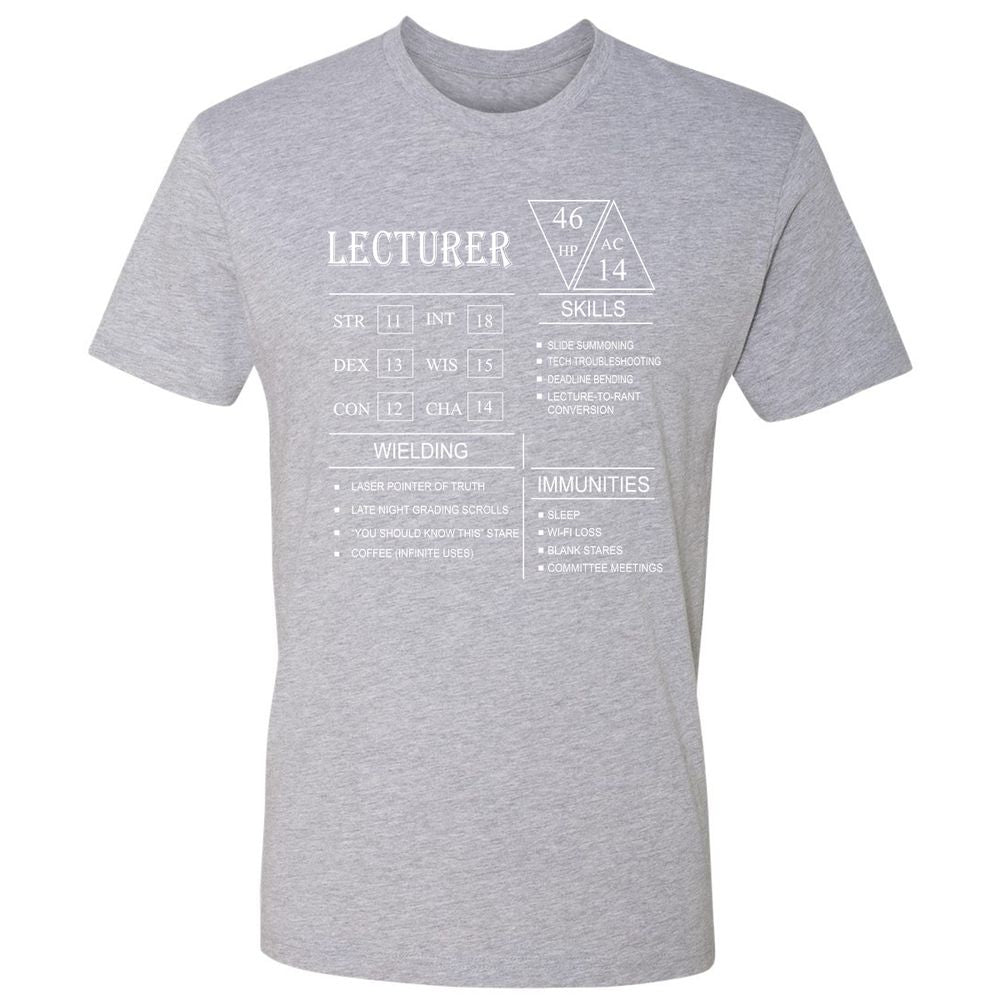Lecturer New Premium Unisex T-Shirt - Heather Grey - 9