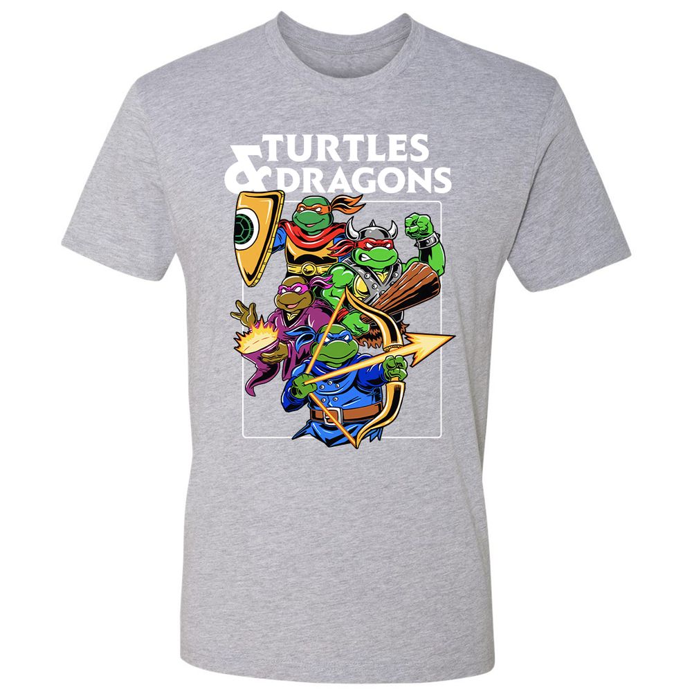 Turtles & Dragons Premium Unisex T-Shirt - Heather Grey - 9