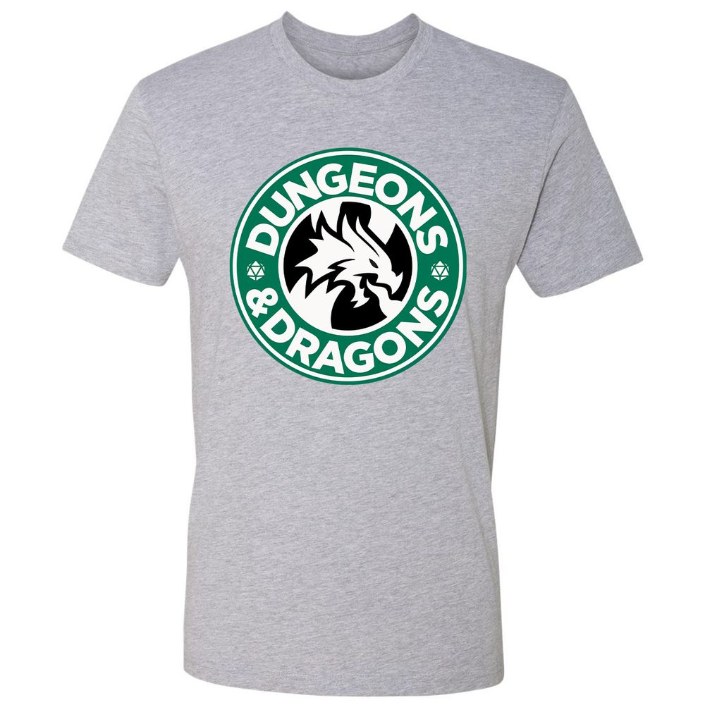 D&D Coffee Premium Unisex T-Shirt - Heather Grey - 9