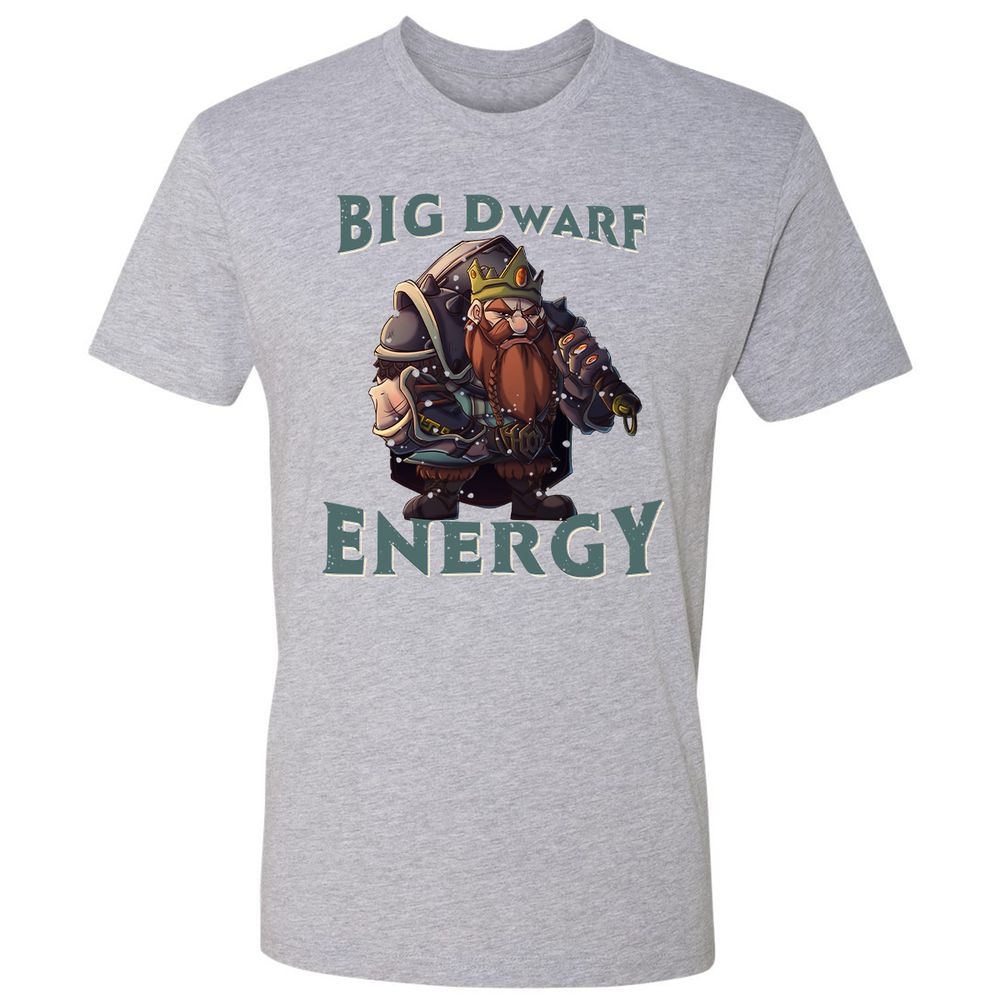 Big Dwarf Energy Premium Unisex T-Shirt - Heather Grey - 9