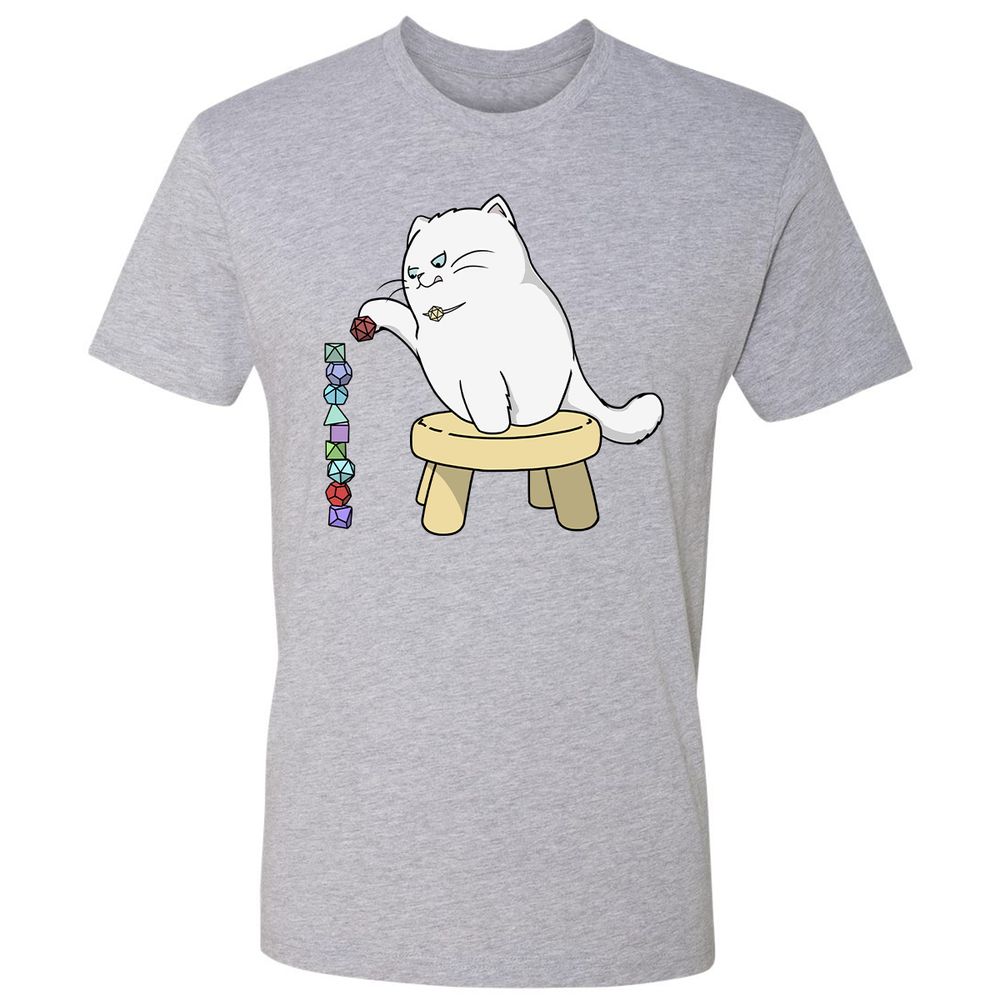 Cat Stacking Dice Premium Unisex T-Shirt - Heather Grey - 9