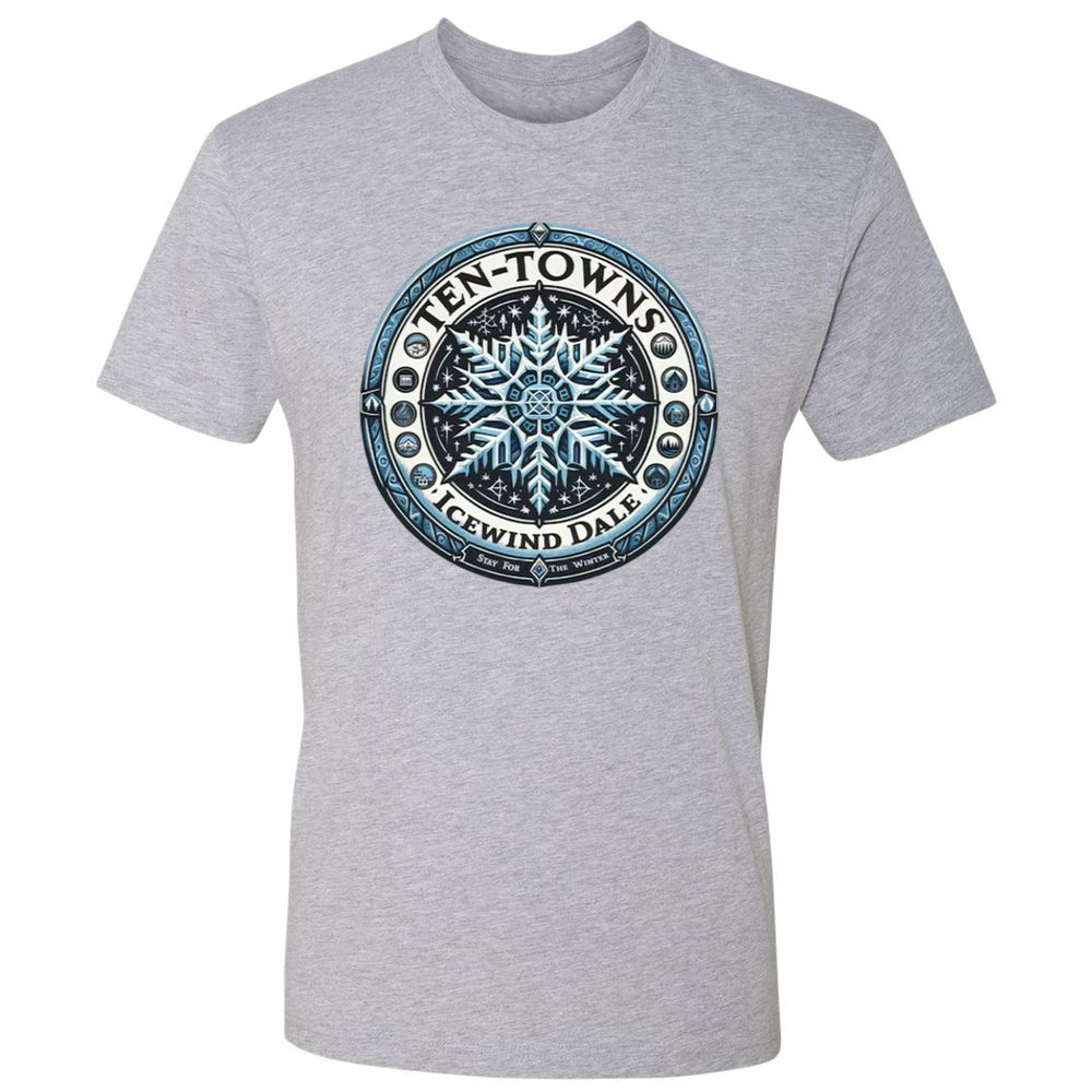 Ten-Towns Icewind Dale Premium Unisex T-Shirt - Heather Grey - 9