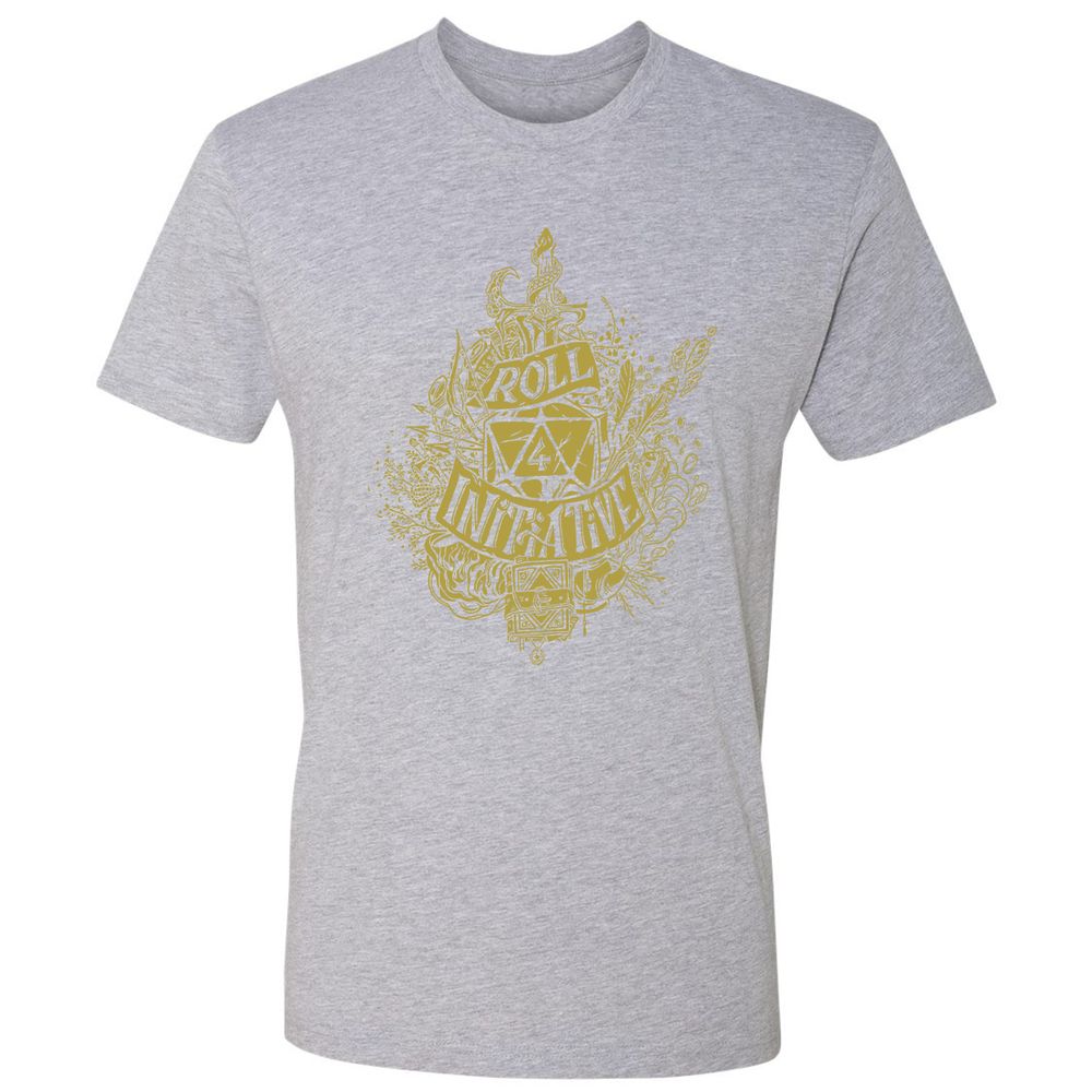 Roll Initiative Premium Unisex T-Shirt - Heather Grey - 9