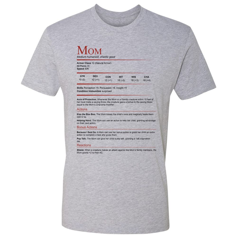 Mom Stats Premium Unisex T-Shirt - Heather Grey - 9