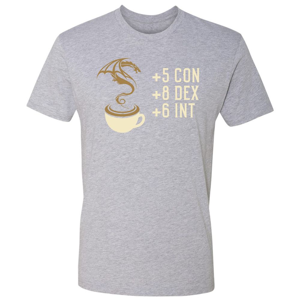 Coffee Dragon Premium Unisex T-Shirt - Heather Grey - 9