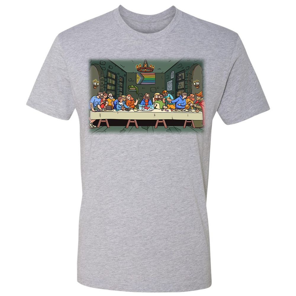 DnD Characters Pride Themed The Last Supper Shirt Premium Unisex T-Shirt - Heather Grey - 9
