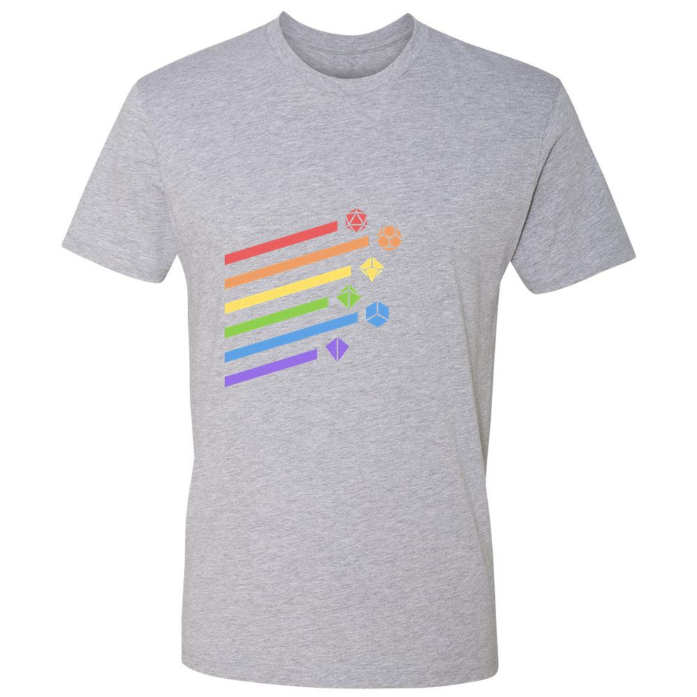 Rainbow Dice Set Premium Unisex T-Shirt - Heather Grey - 9