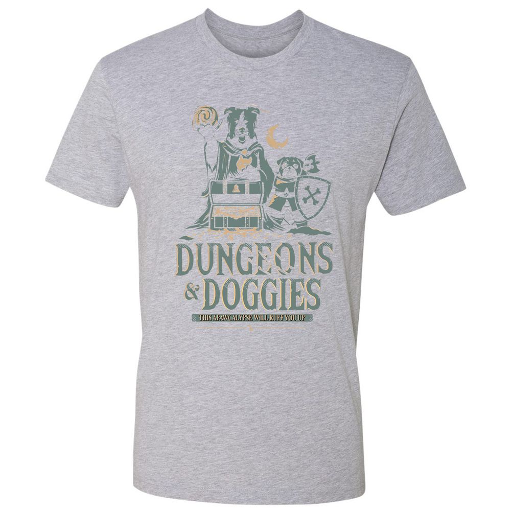 Dungeons & Doggies Premium Unisex T-Shirt - Heather Grey - 9