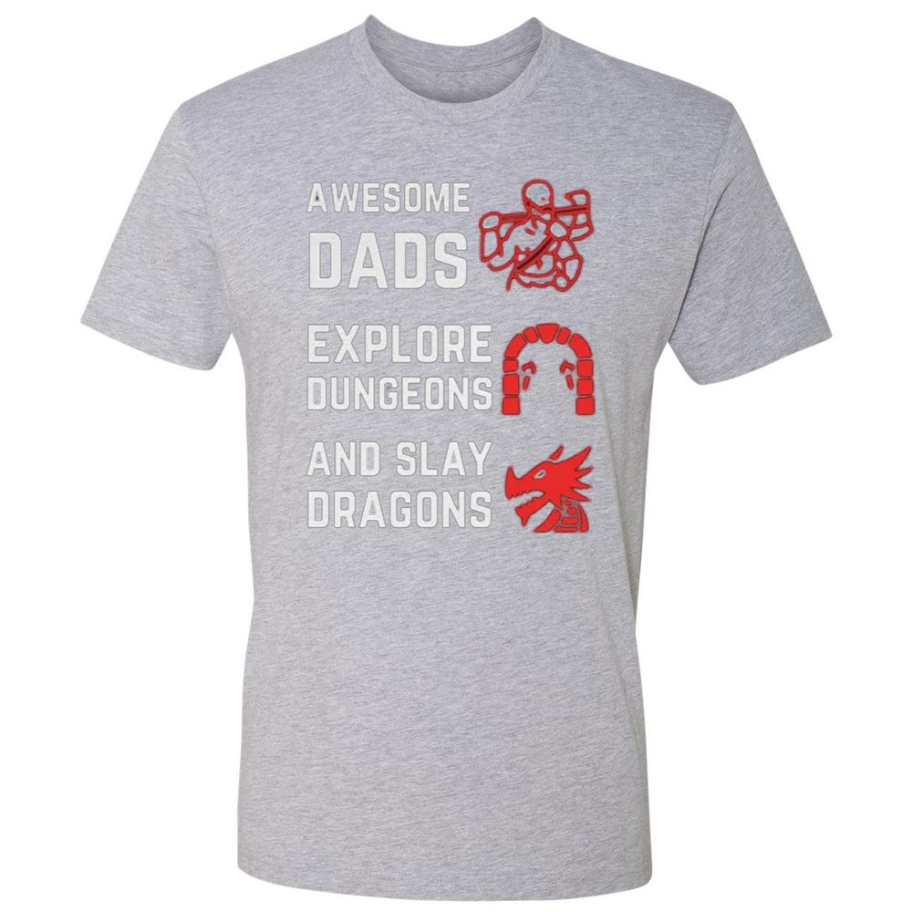 Awesome Dad Fathers Day Premium Unisex T-Shirt - Heather Grey - 9