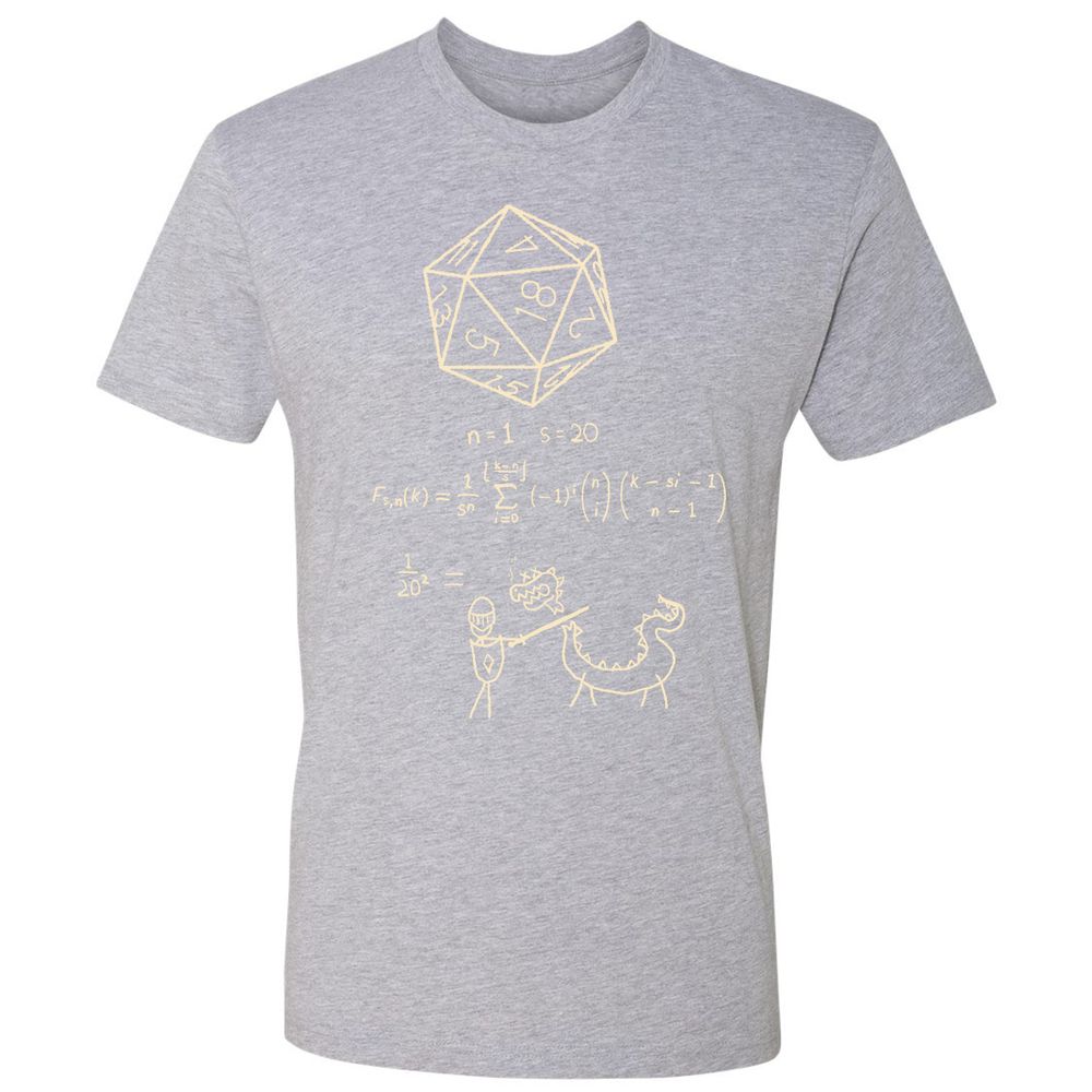 Science Of20 Sided Dice Premium Unisex T-Shirt - Heather Grey - 9