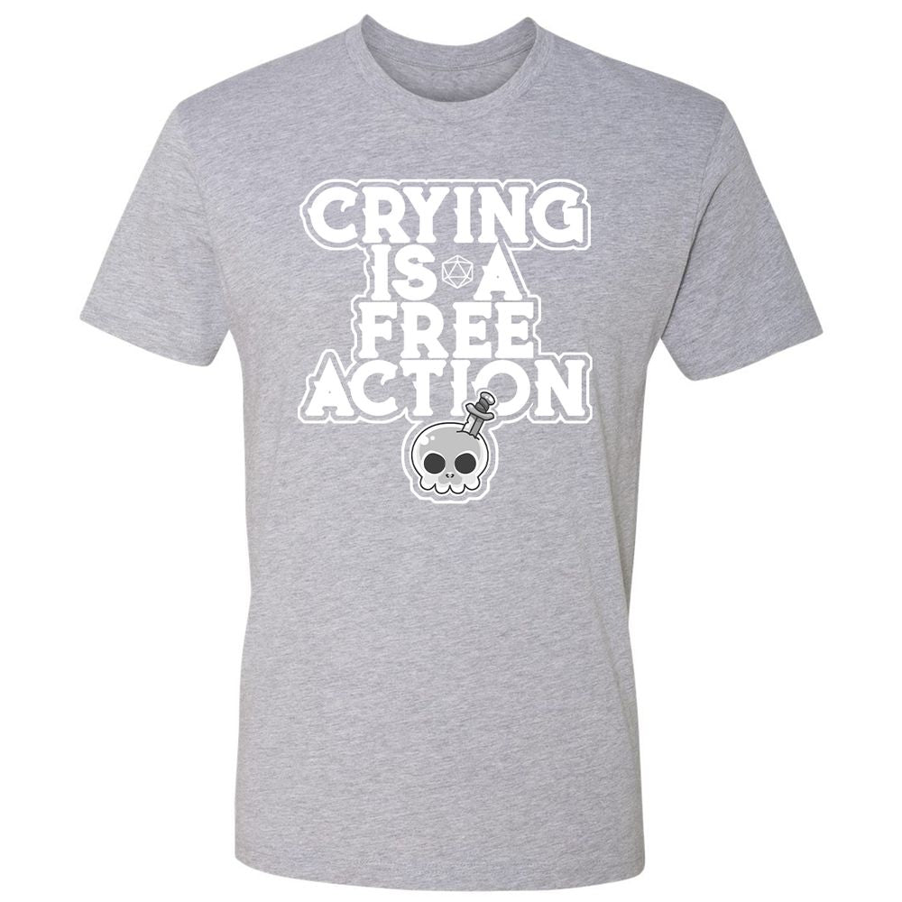 Crying Is A Free Action Premium Unisex T-Shirt - Heather Grey - 9