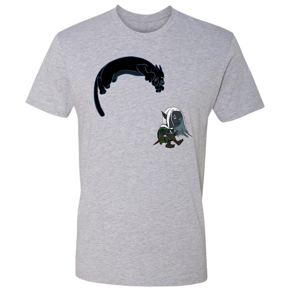 Drizzt And Guenhwyvar Premium Unisex T-Shirt - Heather Grey - 9