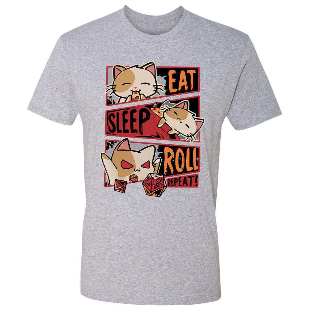 Eat Sleep Roll Repeat Premium Unisex T-Shirt - Heather Grey - 9