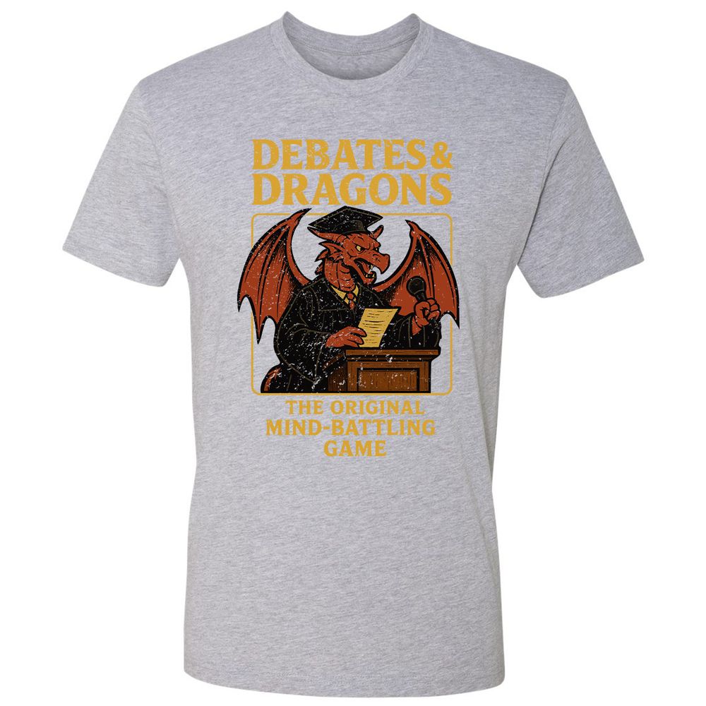 Debates & Dragons Premium Unisex T-Shirt - Heather Grey - 9