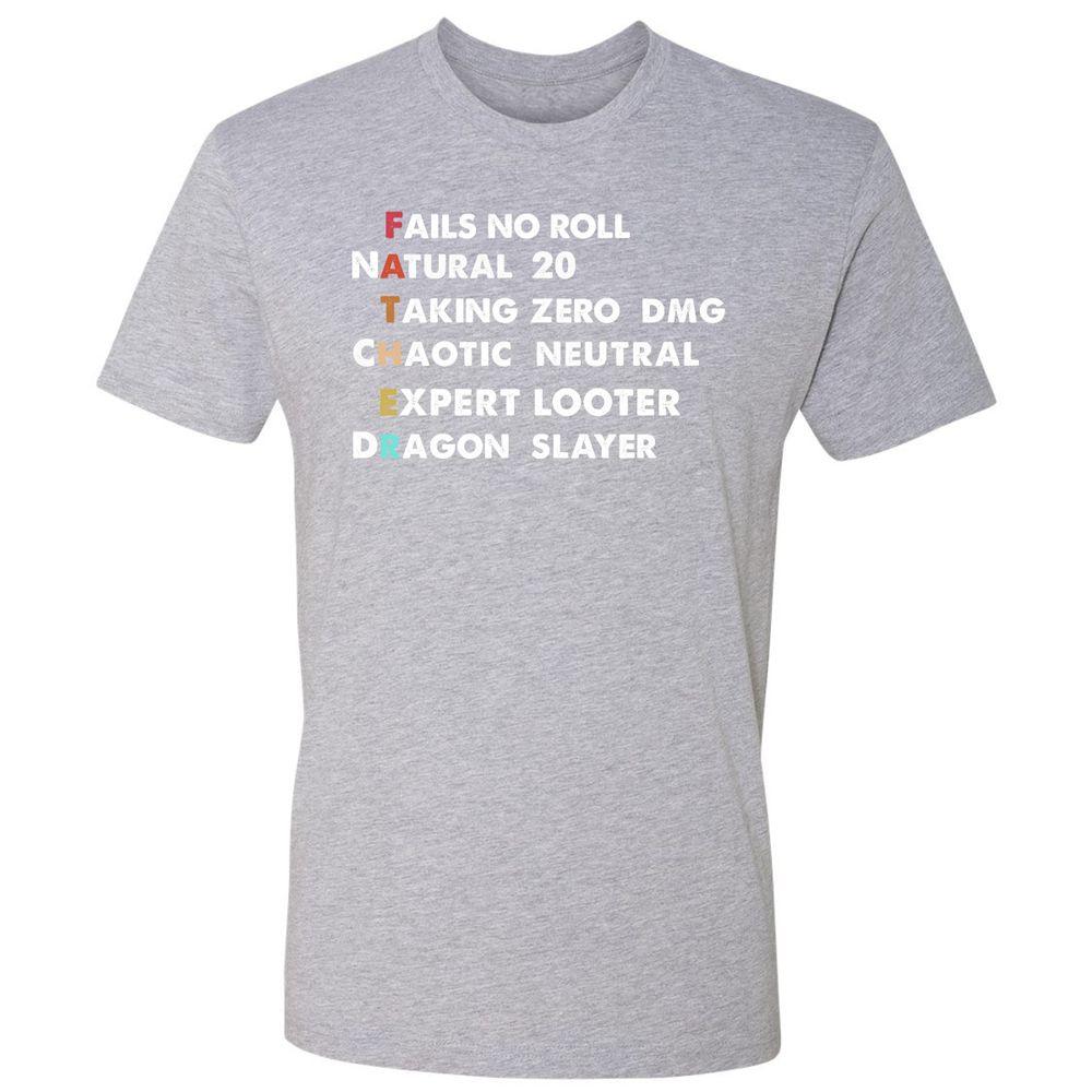 Father D&D Premium Unisex T-Shirt - Heather Grey - 9