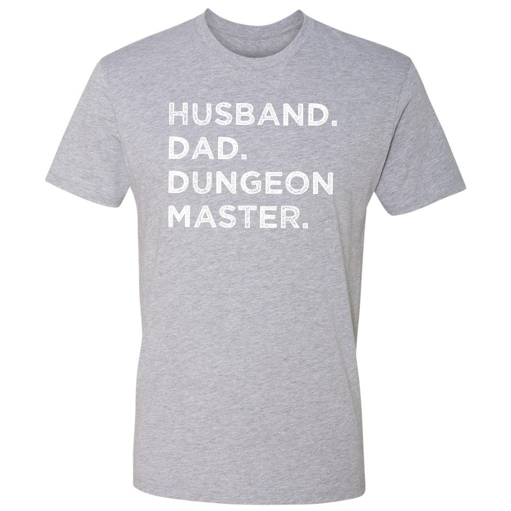 Husband Dad Dungeon Master Premium Unisex T-Shirt - Heather Grey - 9
