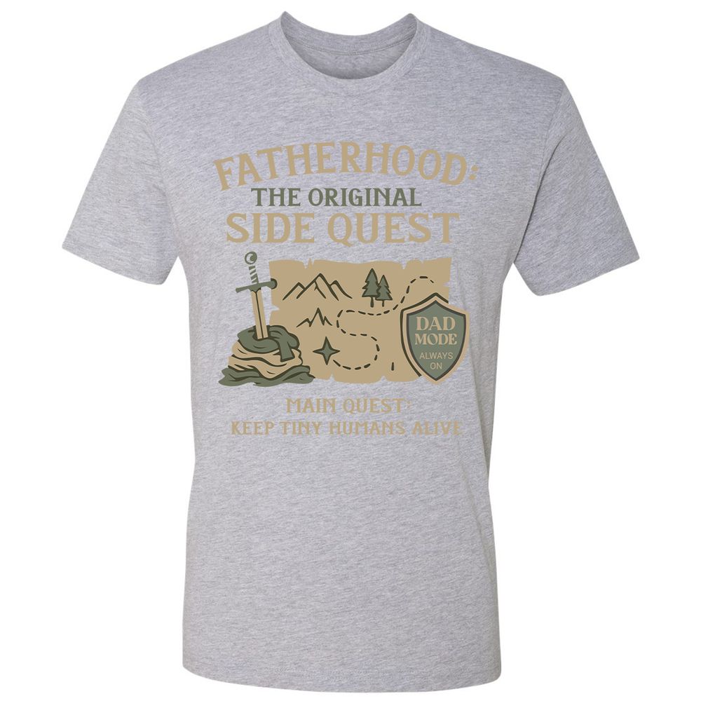 Fatherhood The Original Side Quest Premium Unisex T-Shirt - Heather Grey - 9