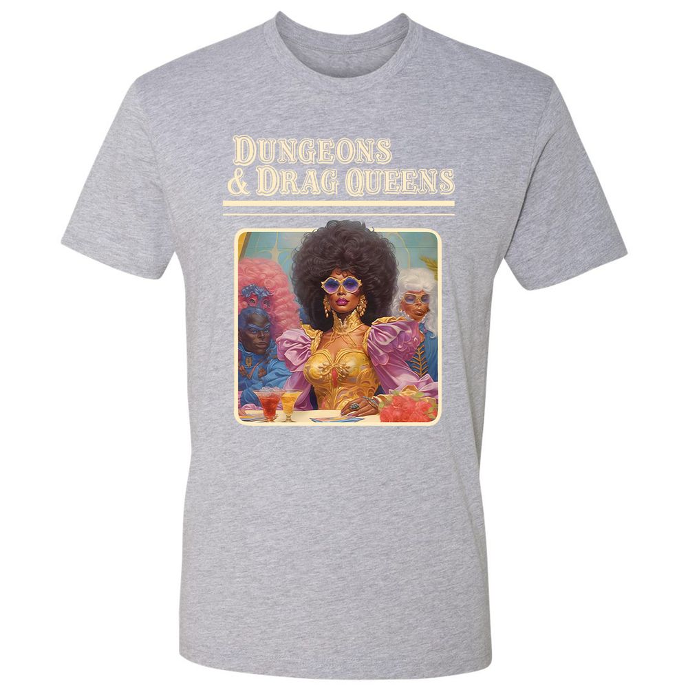 Dungeons & Drag Queens Premium Unisex T-Shirt - Heather Grey - 9