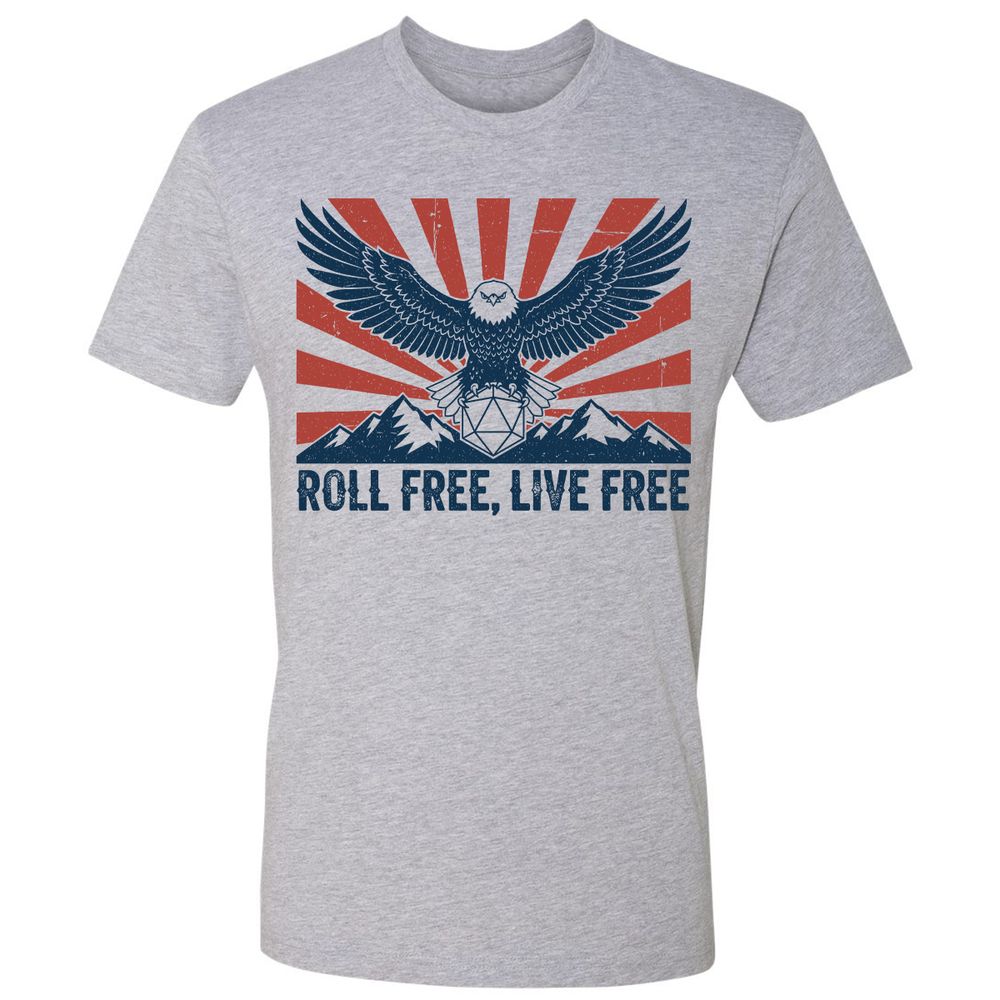 Roll Free, Live Free Premium Unisex T-Shirt - Heather Grey - 9
