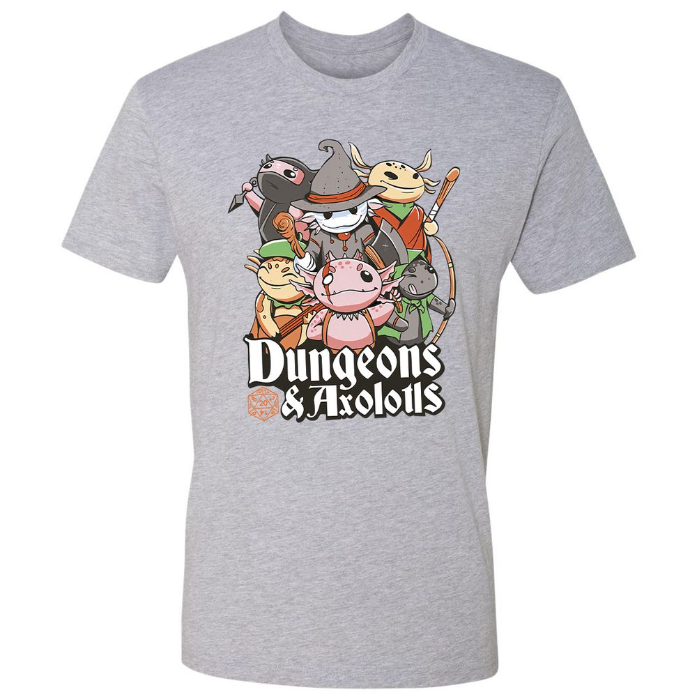 Dungeons And Axolotls Premium Unisex T-Shirt - Heather Grey - 9
