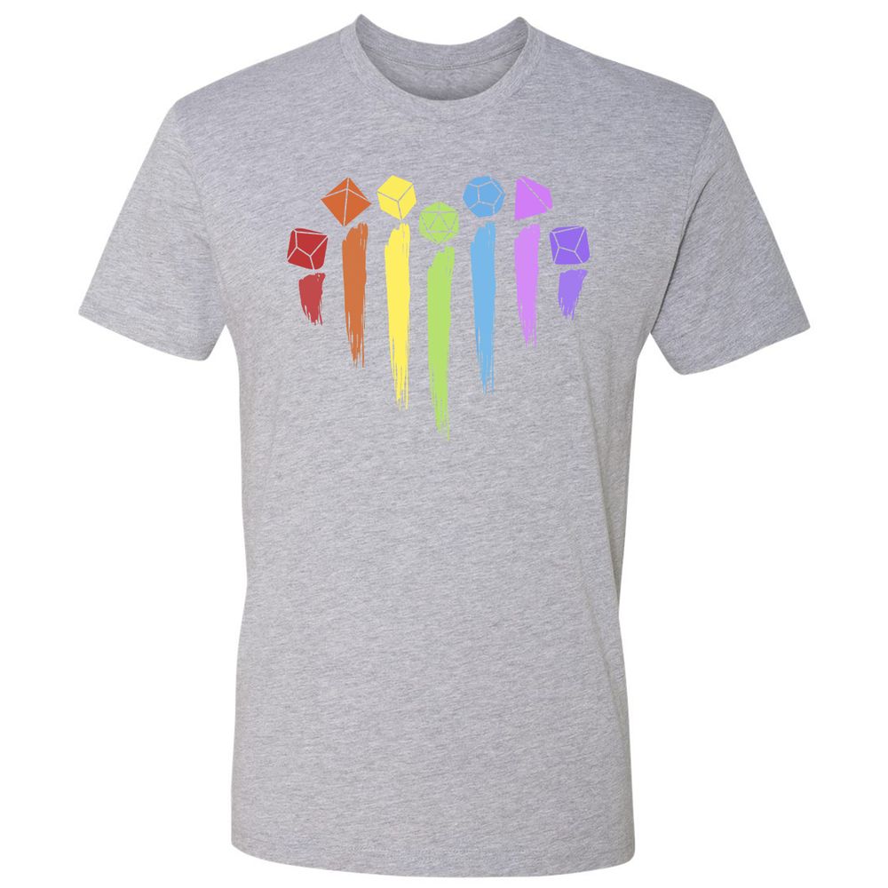 Dice Rainbow Heart Shape - Heather Grey - 9
