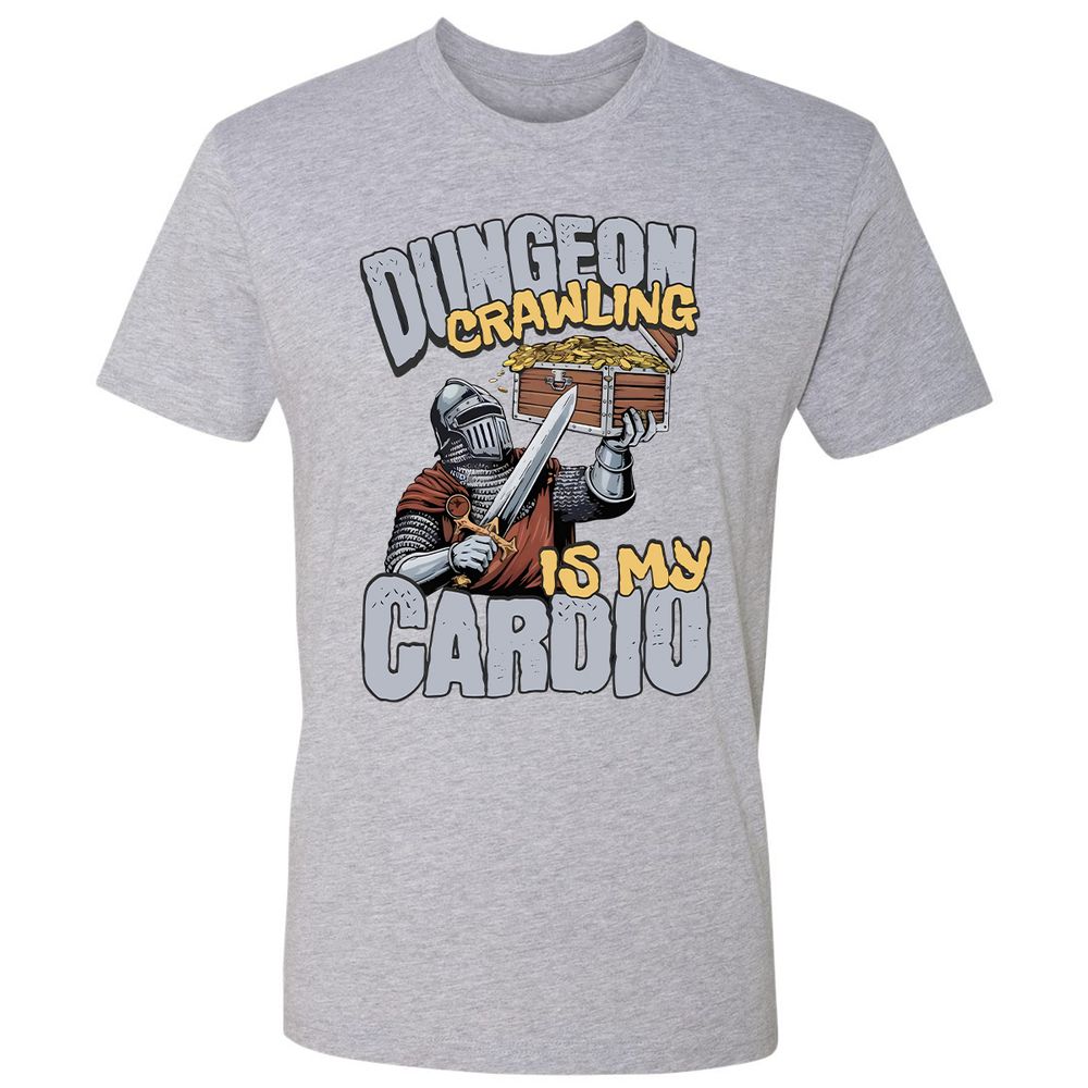 Dungeon Crawling Is My Cardio Premium Unisex T-Shirt - Heather Grey - 9