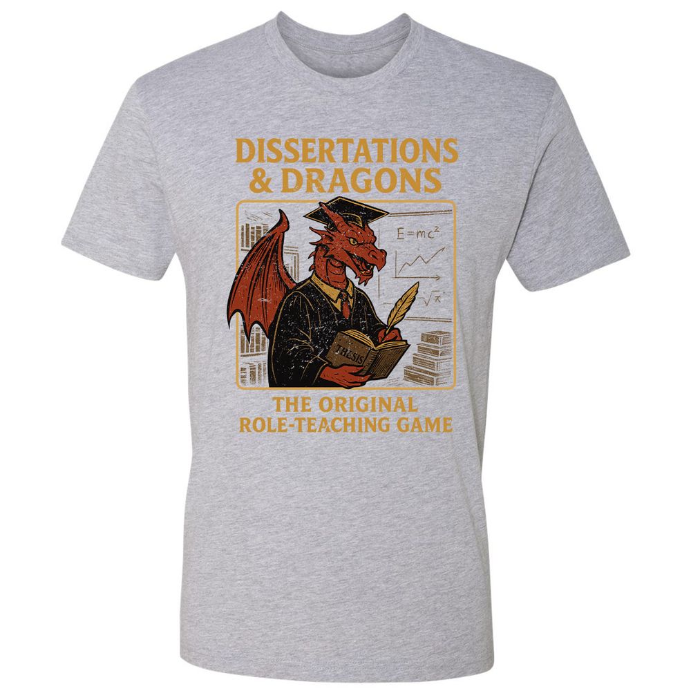 Disserations & Dragons Premium Unisex T-Shirt - Heather Grey - 9