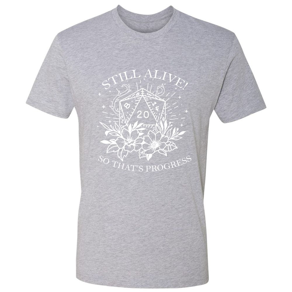 2710 Still Alive! So That’s Progress Premium Unisex T-Shirt - Heather Grey - 9