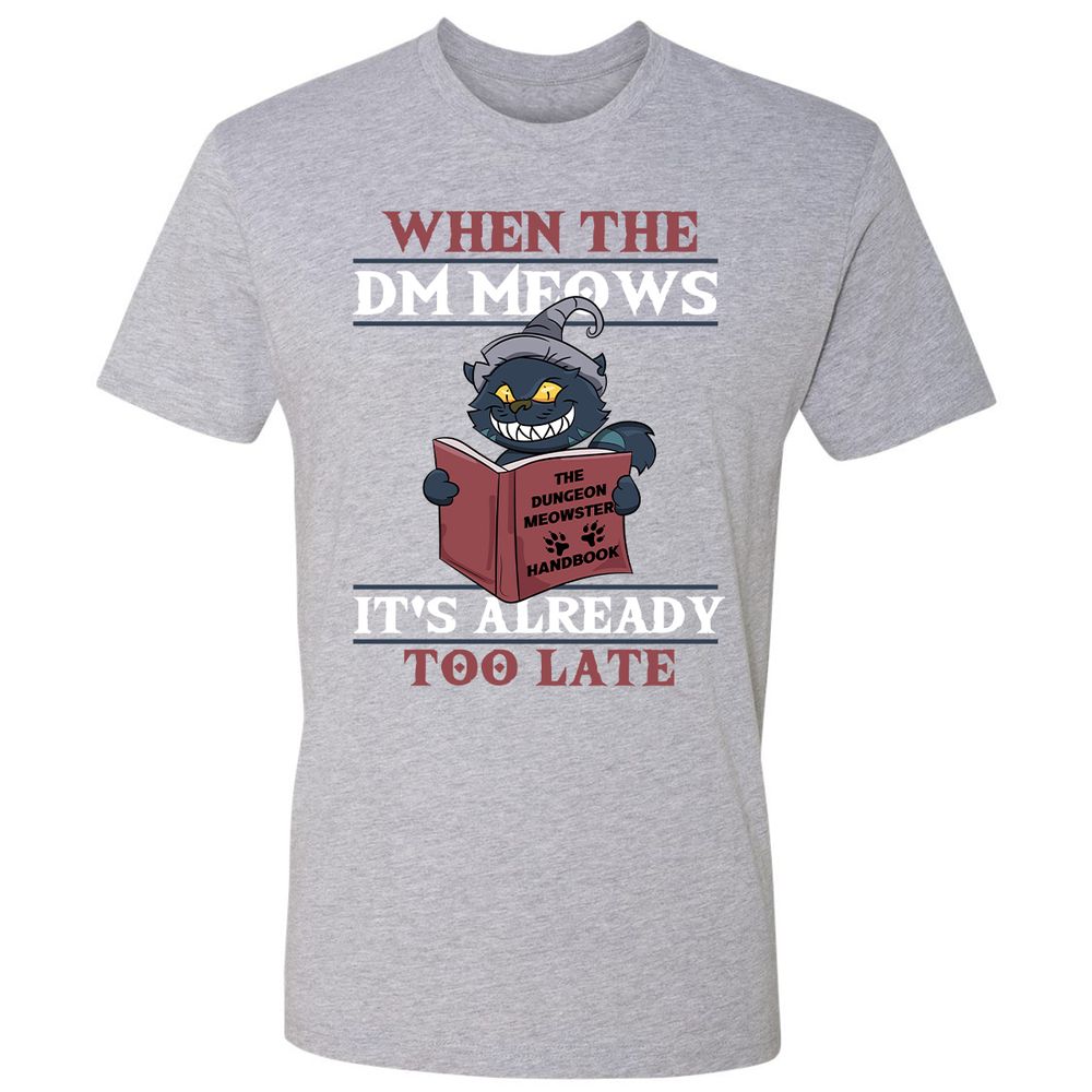 When The DM Meow Premium Unisex T-Shirt - Heather Grey - 9