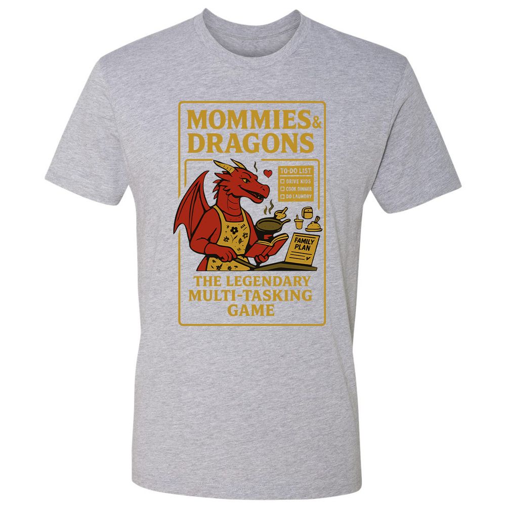 Mommies & Dragons Premium Unisex T-Shirt - Heather Grey - 9