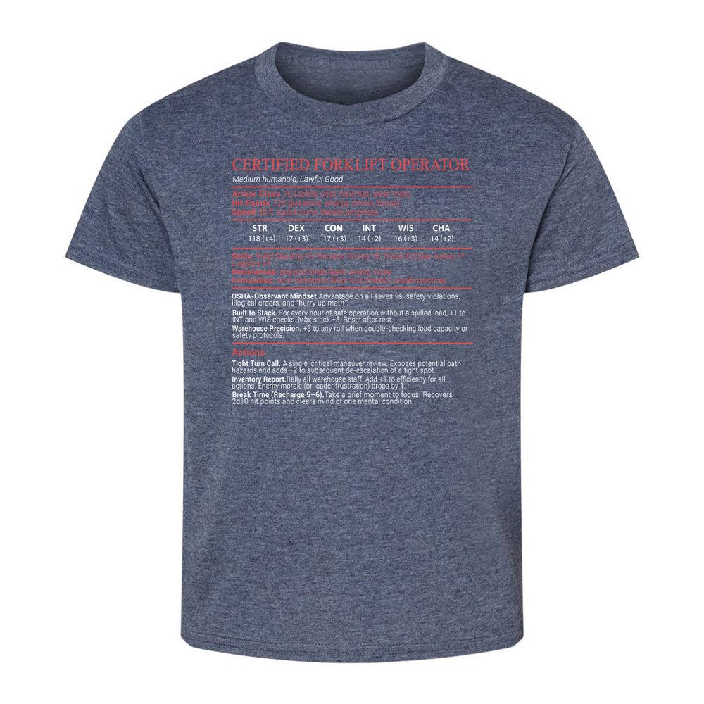 Certified Forklift Operator Stats Block - Heather Navy - 9