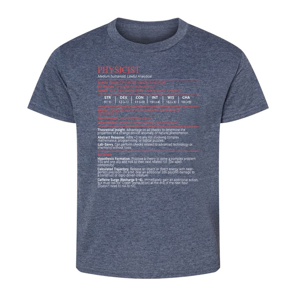 Physicist Stats Block - Heather Navy - 9