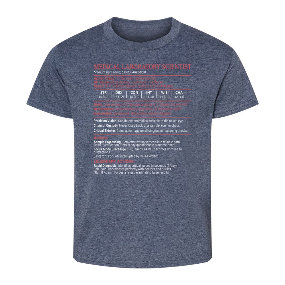 Medical Laboratory Scientist Stats Block - Heather Navy - 9