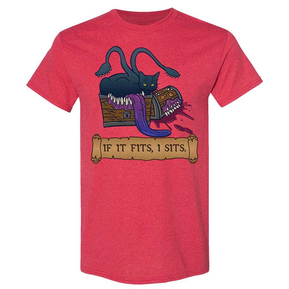 If It Fits I Sits Classic Unisex T-Shirt - Heather Red - 9