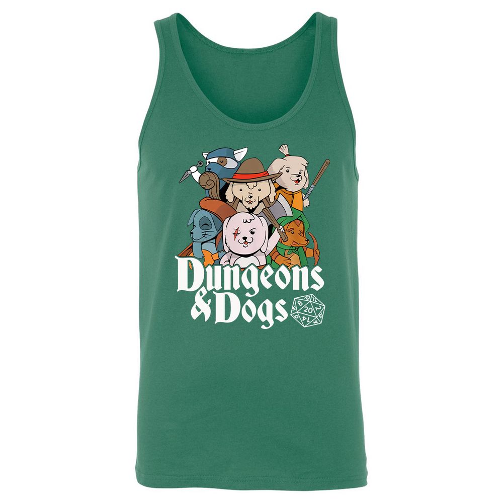 Dungeons & Dogs Unisex Jersey Tank - Kelly - 9