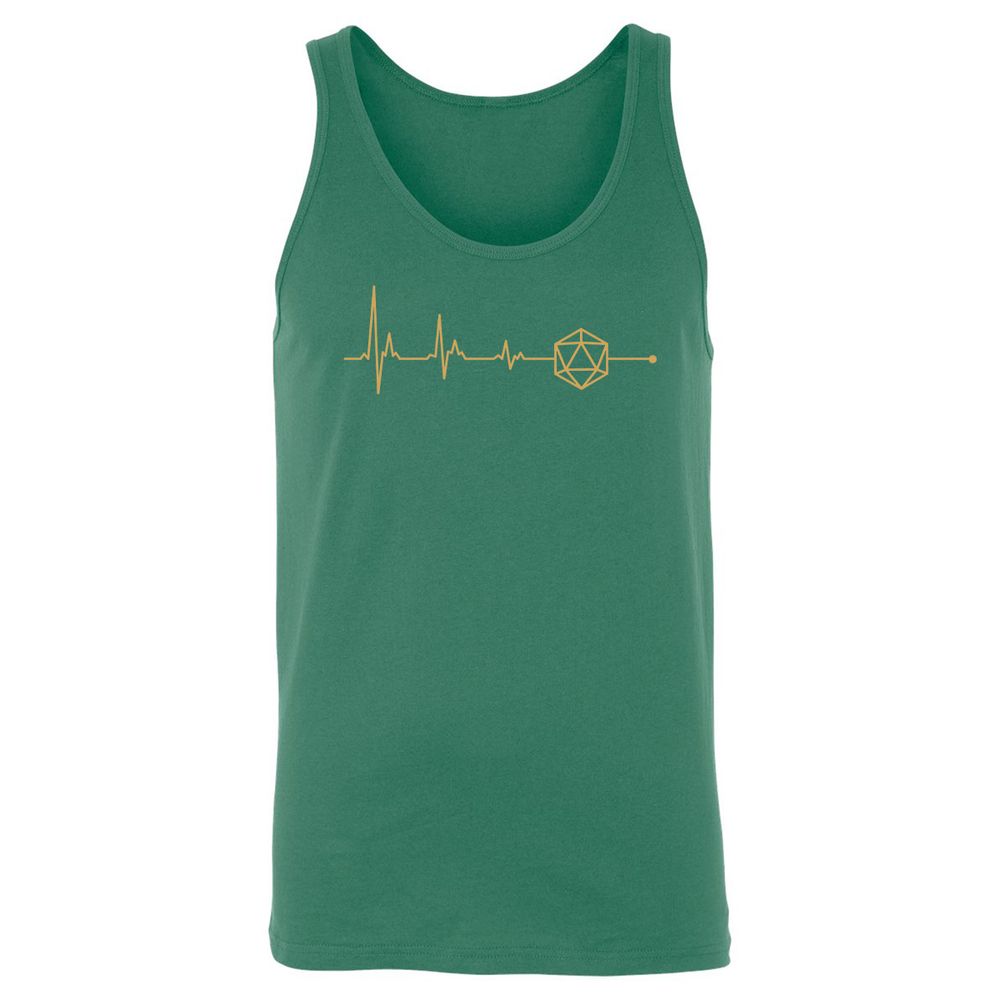 D20 Dice Is My Life Unisex Jersey Tank - Kelly - 9