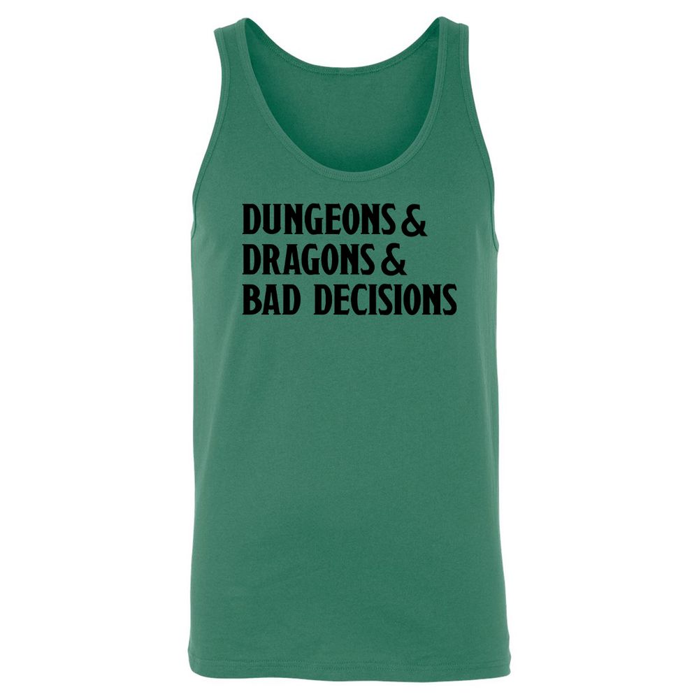 Bad Decisions Unisex Jersey Tank - Kelly - 9