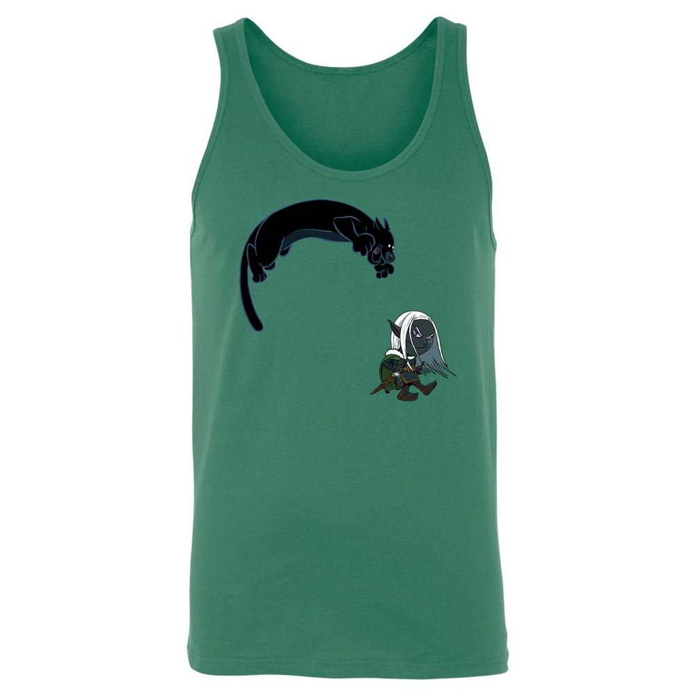 Drizzt And Guenhwyvar Unisex Jersey Tank - Kelly - 9