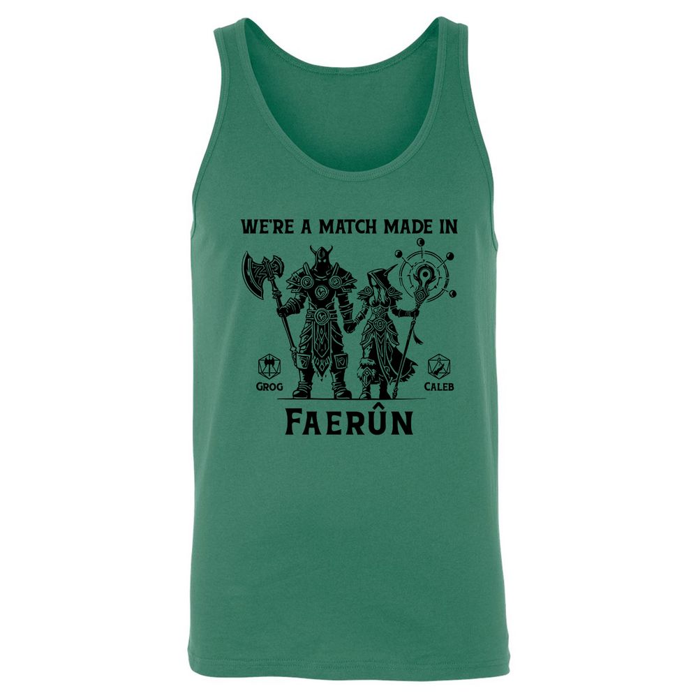 Custom DnD Class Couple Unisex Jersey Tank - Kelly - 9