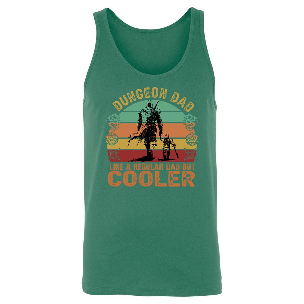 Dungeon Dad Like A Regular Dad Unisex Jersey Tank - Kelly - 9