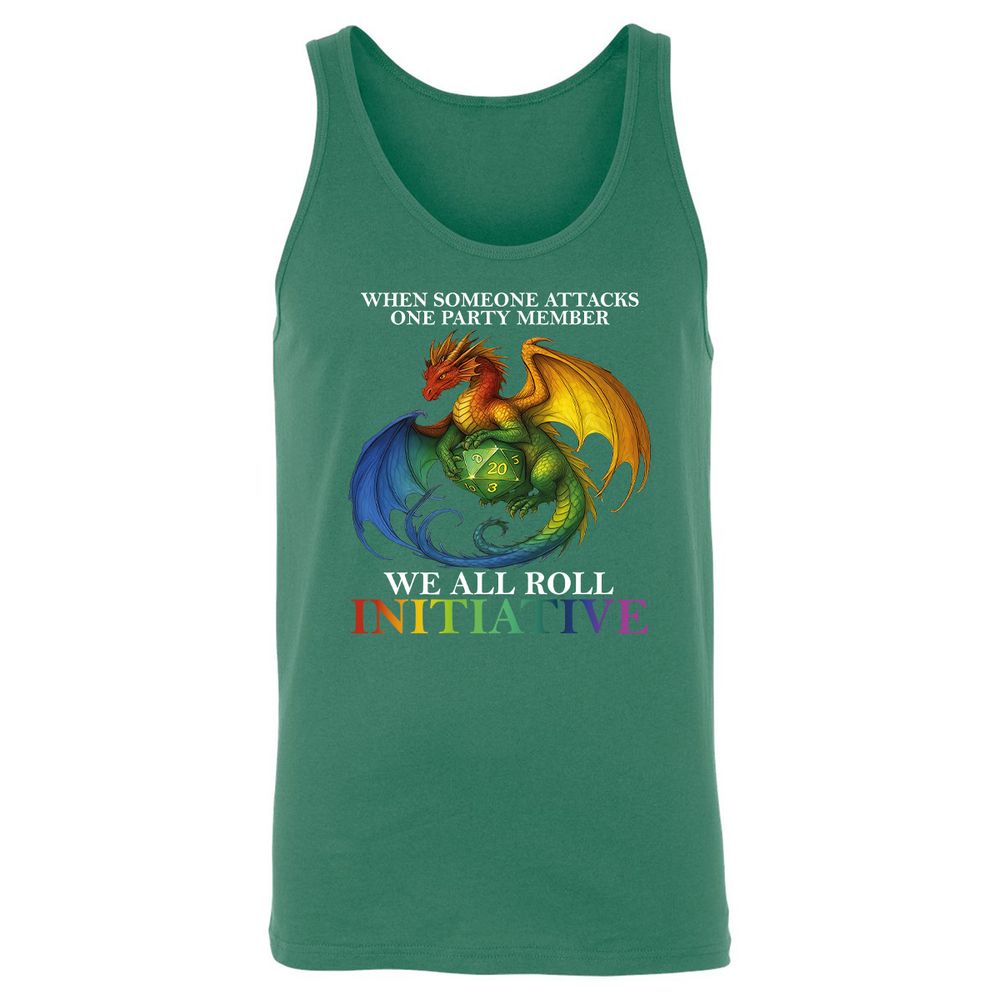 Dragon Roll For Initiative Unisex Jersey Tank - Kelly - 9