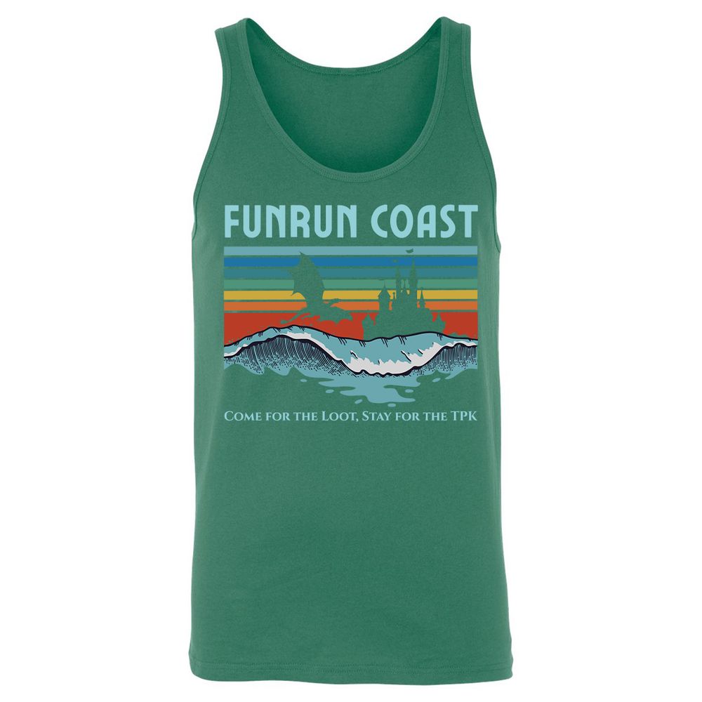 FUNRUN COAST Unisex Jersey Tank - Kelly - 9