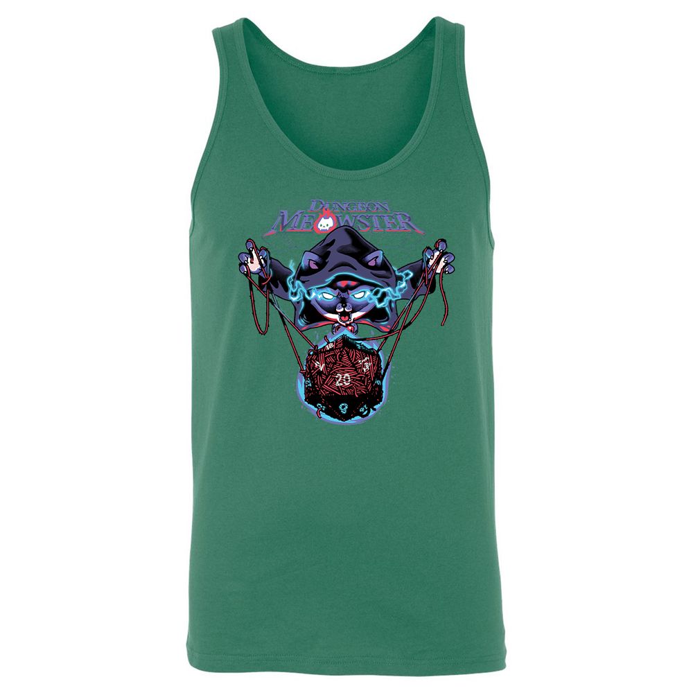 Dungeon Meowster Unisex Jersey Tank - Kelly - 9