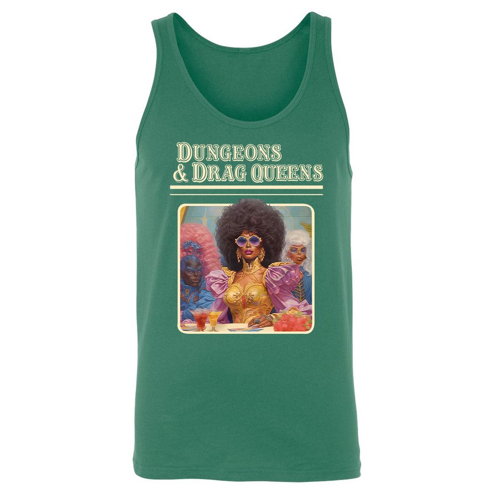 Dungeons & Drag Queens Unisex Jersey Tank - Kelly - 9