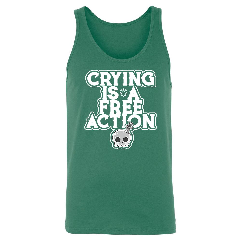 Crying Is A Free Action Unisex Jersey Tank - Kelly - 9